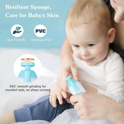 Electric Baby Nail Trimmer with LED Light | Quiet Safe Nail Care Set