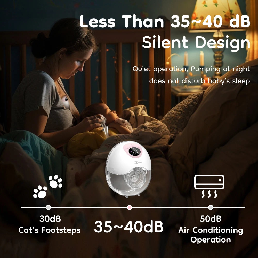 MAMIJOY EB50 Wearable Electric Breast Pump 4 Modes 36 Suction Levels Silent Hands Free Gift Dust-proof＆Travel bag＆19/24mm Flange