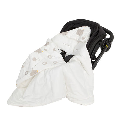 Hooded Baby Wrap Blanket for Newborns | Warm Swaddle for Car Seat and Stroller