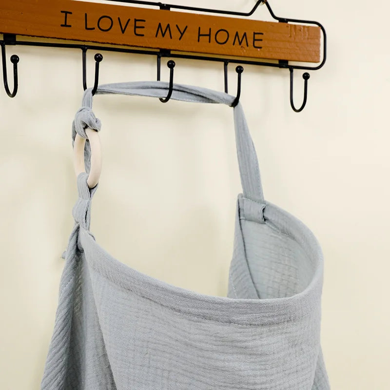 Breathable Muslin Nursing Cover | Soft Cotton Breastfeeding Privacy Wrap