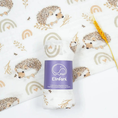 100% Cotton Muslin Swaddle Blanket | 2-Layer Baby Wrap for Newborns