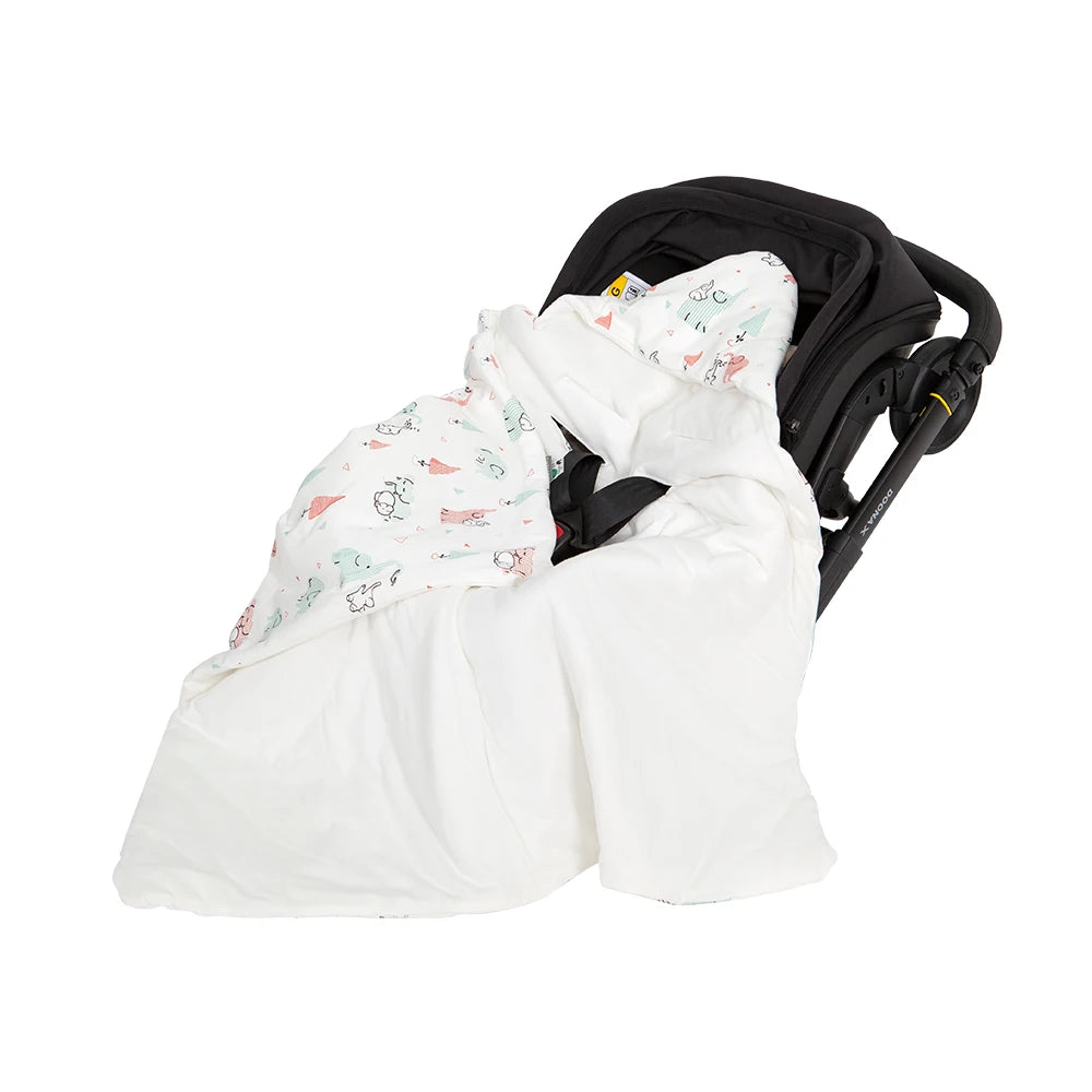 Hooded Baby Wrap Blanket for Newborns | Warm Swaddle for Car Seat and Stroller