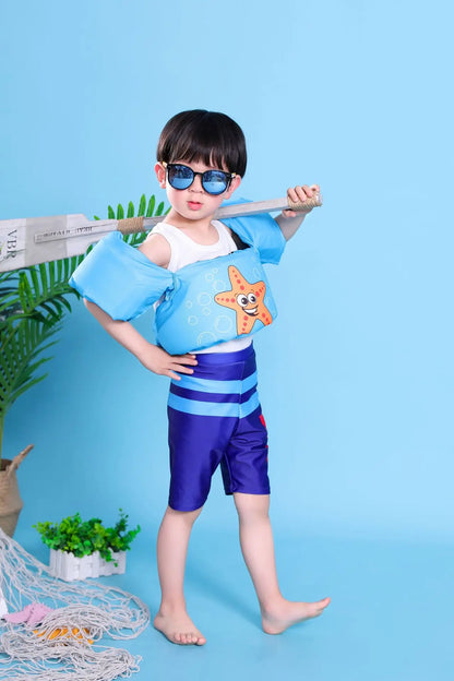 Kids Swim Float Vest with Arm Bands – Toddler Buoyancy Swim Trainer