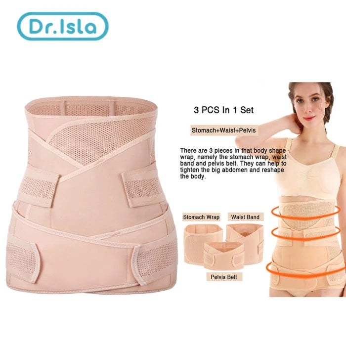 3 in 1 Postpartum Belly Band Wrap | Waist and Pelvic Support Recovery Belt