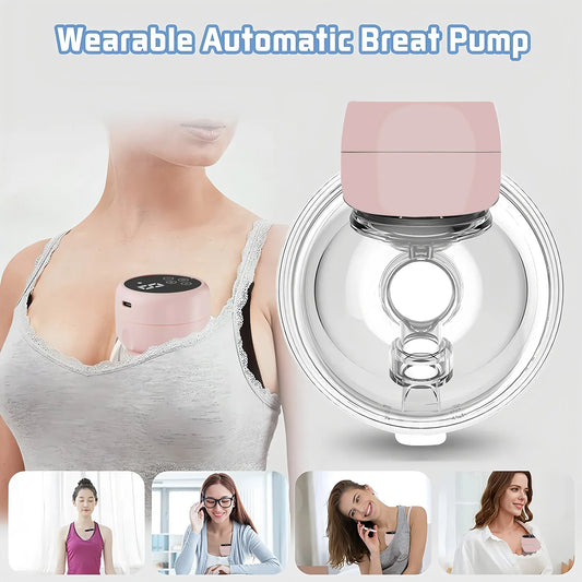 amzwn 1Pcs Smart Electric Breast Pumps Portable Hands Free Wearable Breast Pump Comfort Breast Milk Extractor Collector