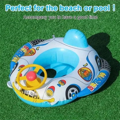 Inflatable Baby Pool Float Seat – Steering Wheel Swim Ring