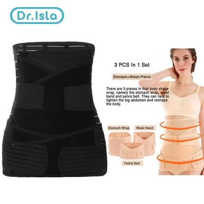 3 in 1 Postpartum Belly Band Wrap | Waist and Pelvic Support Recovery Belt