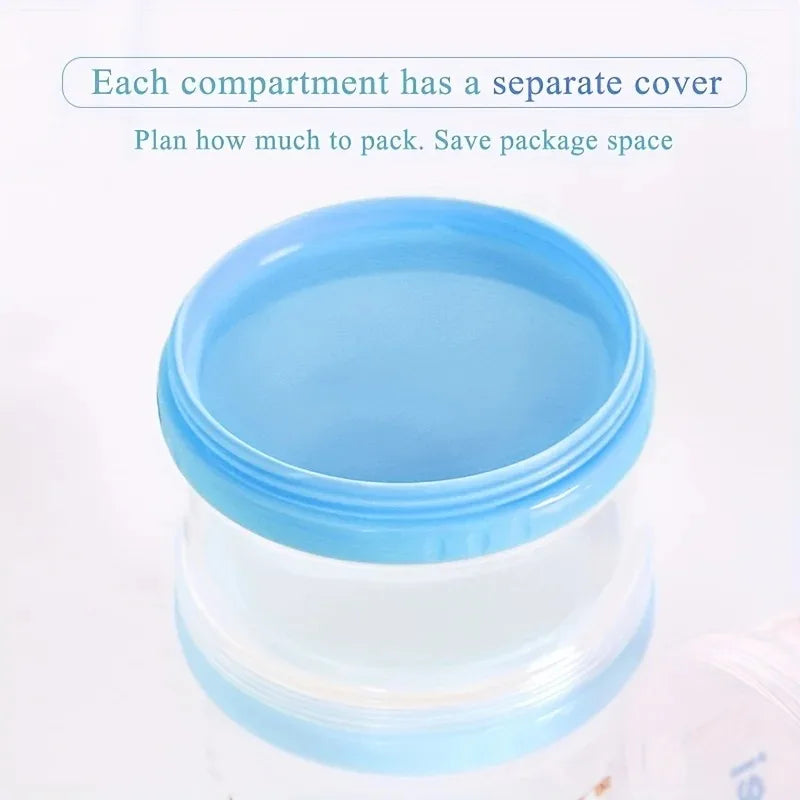 Baby Milk Powder Box Large Capacity Colorful Multi Layer Food Supplement Box Independent 5 Grid Layered Milk Powder Box