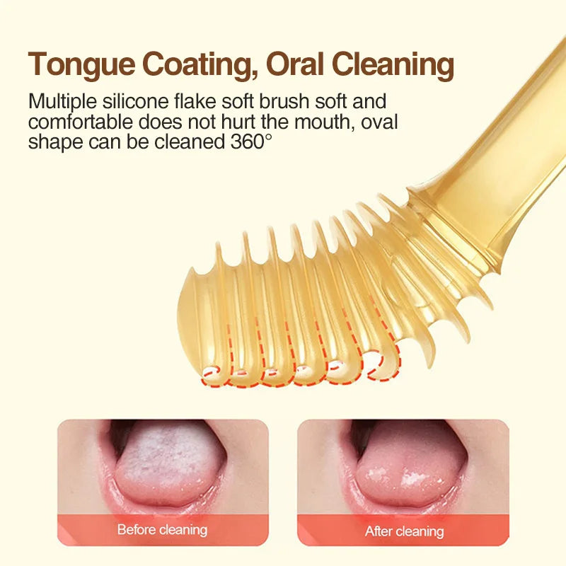 Baby Silicone Tongue Brush Set | Gentle Oral Care Toothbrush with Protective Case