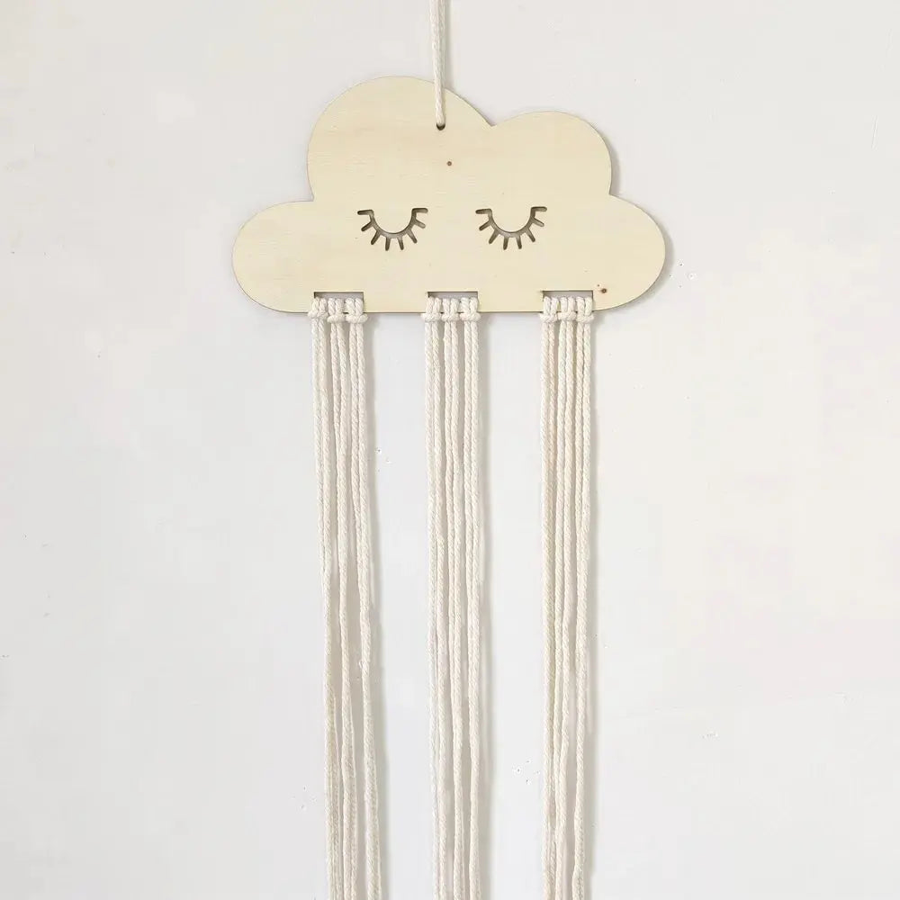 Solid Wood Cloud Hair Bow Organizer — Haven Heart Baby