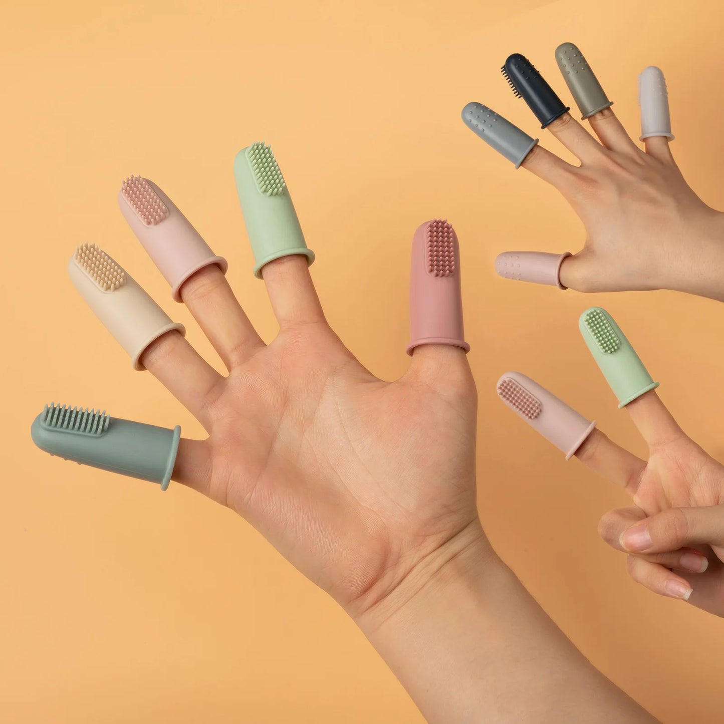 Baby Silicone Finger Toothbrush | BPA Free Gentle Gum and Teeth Cleaner