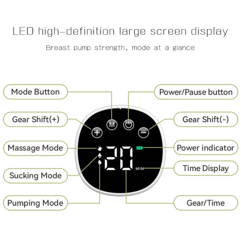 Wearable Double Electric Breast Pump | Hands-Free, Rechargeable with LED Display