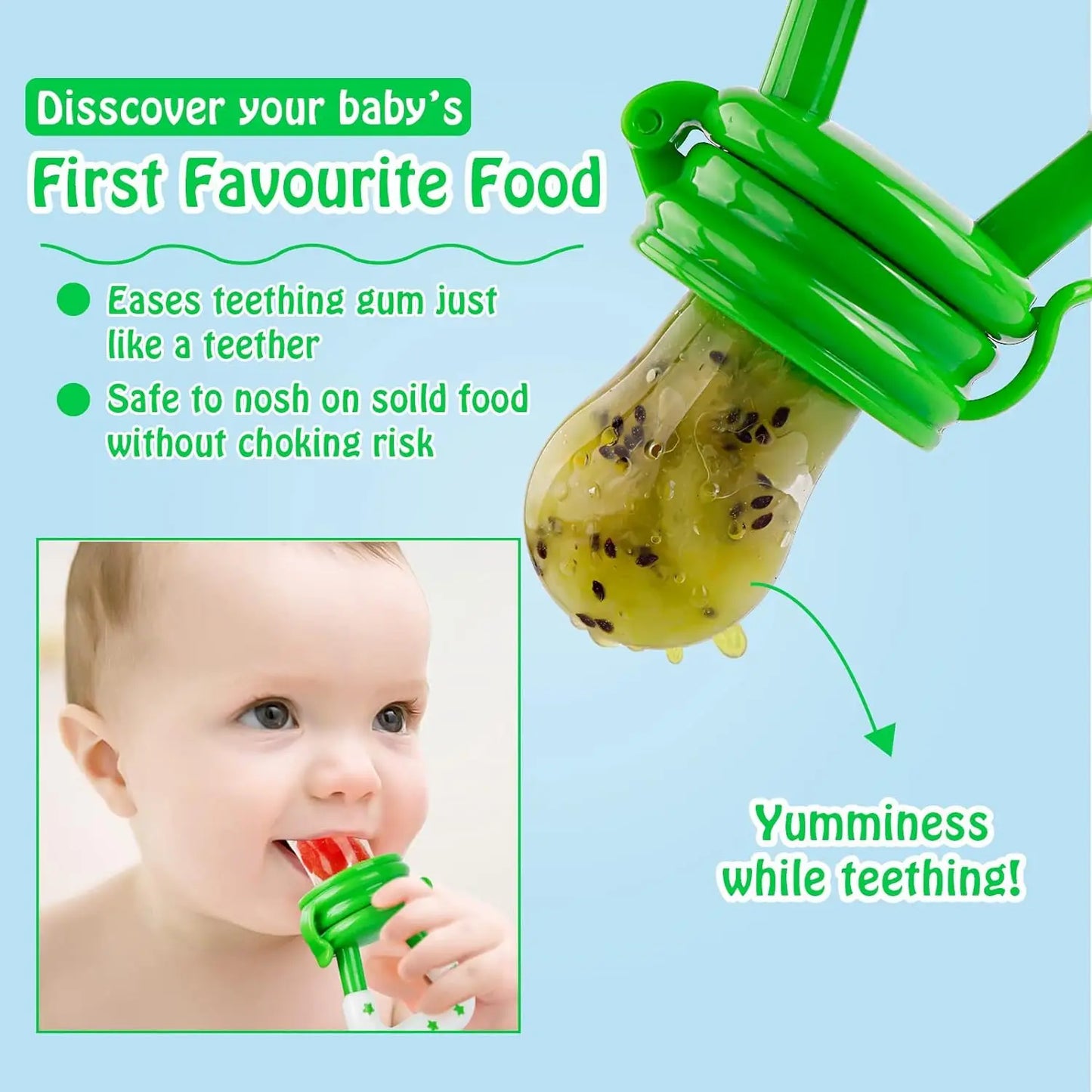 Silicone Baby Fruit Feeder Pacifier – Mess-Free Self Feeding Tool