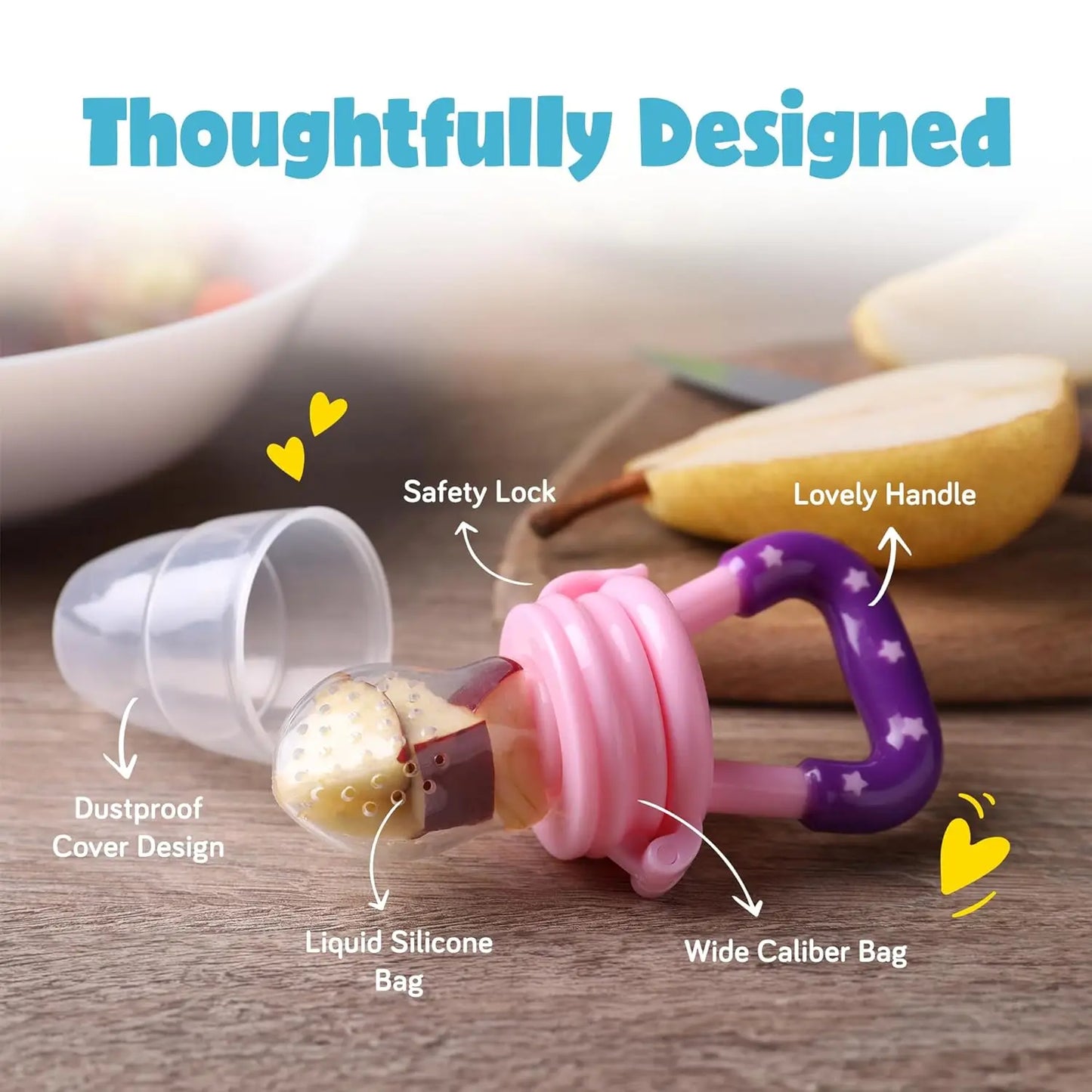 Silicone Baby Fruit Feeder Pacifier – Mess-Free Self Feeding Tool