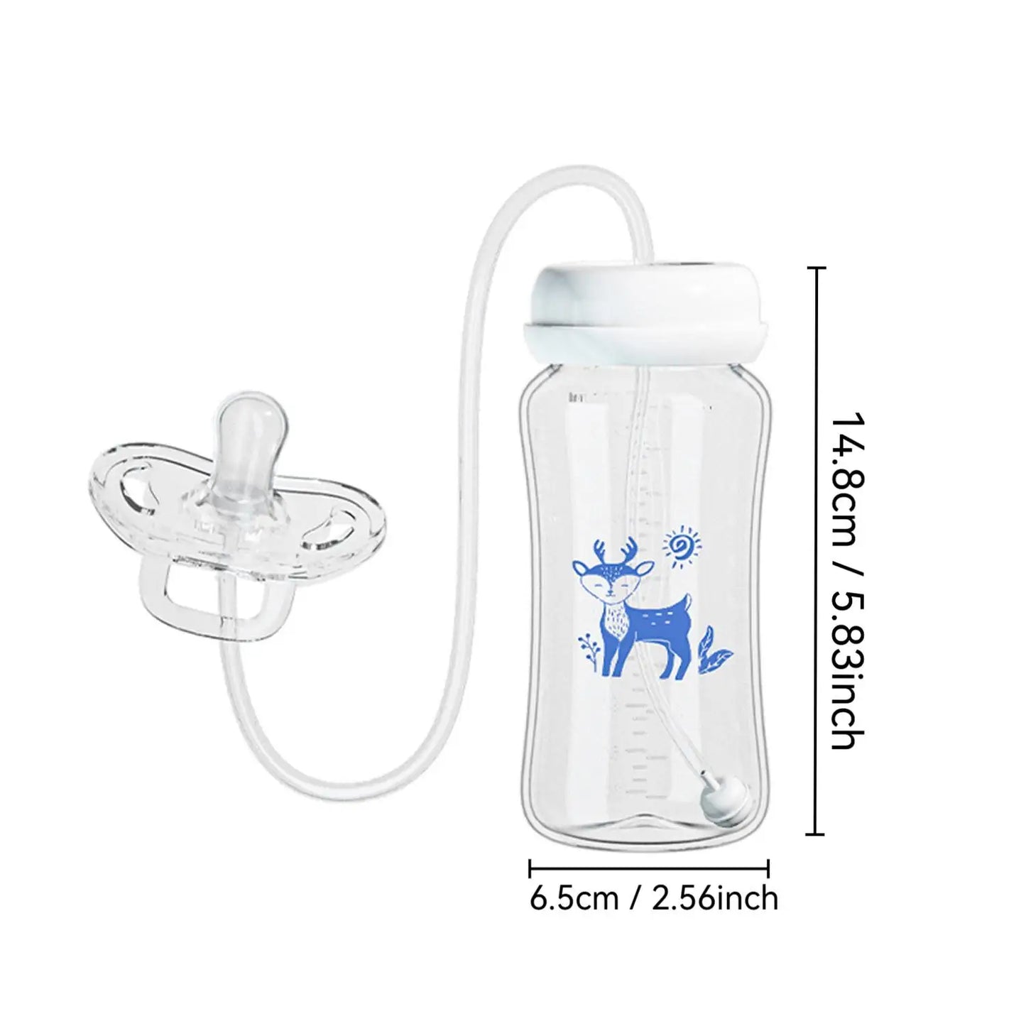 3-in-1 Gravity Ball Baby Bottle – Hands-Free Wide Neck Feeding System (300ML)