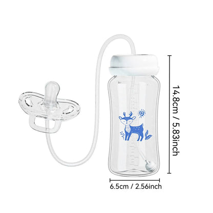 3-in-1 Gravity Ball Baby Bottle – Hands-Free Wide Neck Feeding System (300ML)