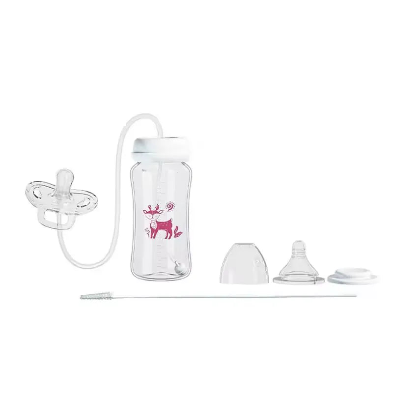 3-in-1 Gravity Ball Baby Bottle – Hands-Free Wide Neck Feeding System (300ML)