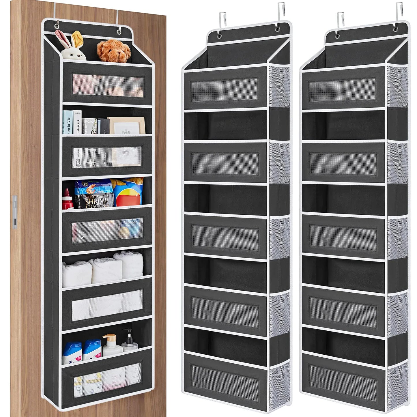 5-Shelf Over-the-Door Hanging Organizer – Large Capacity Storage Rack