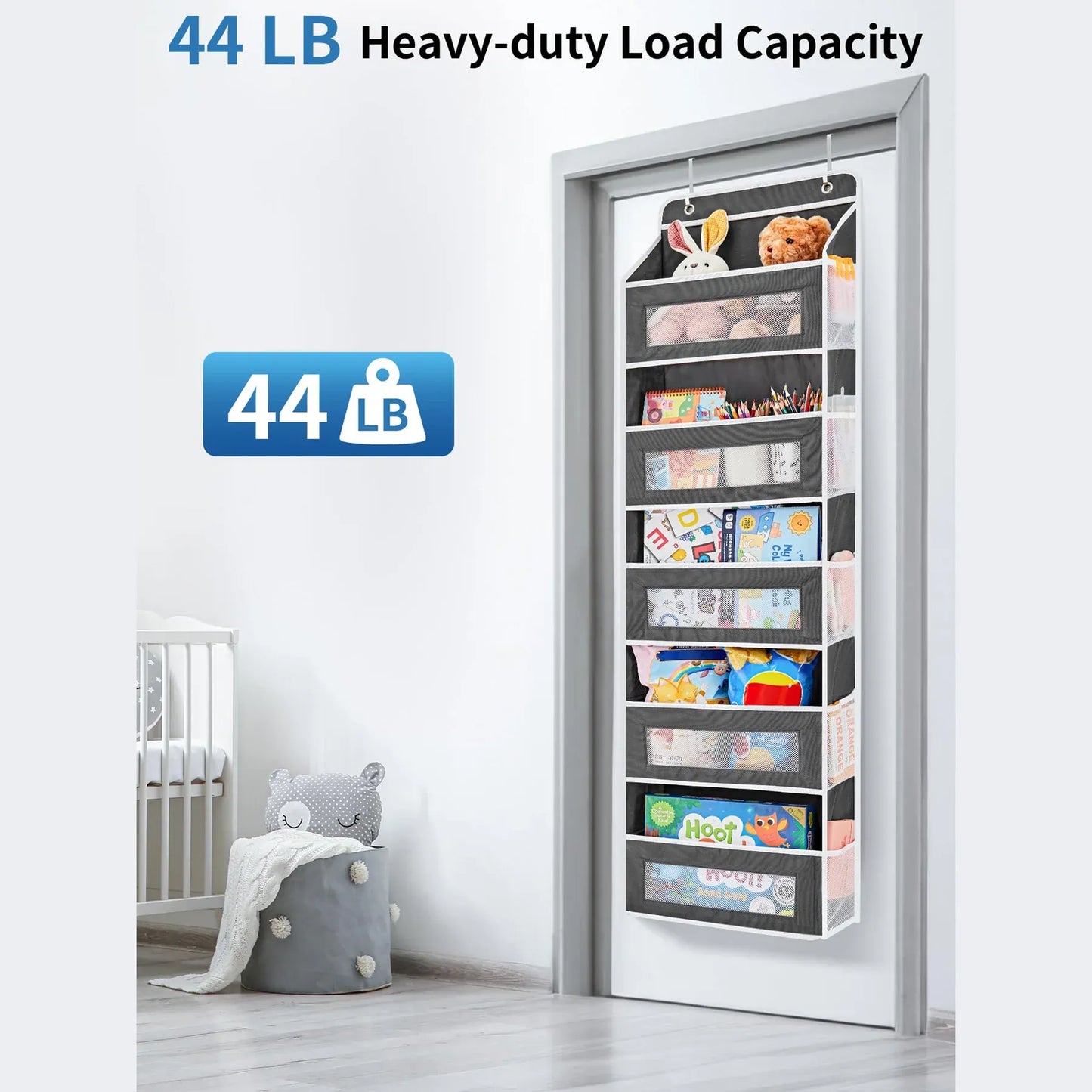 5-Shelf Over-the-Door Hanging Organizer – Large Capacity Storage Rack